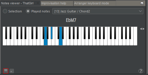 Notes viewer piano